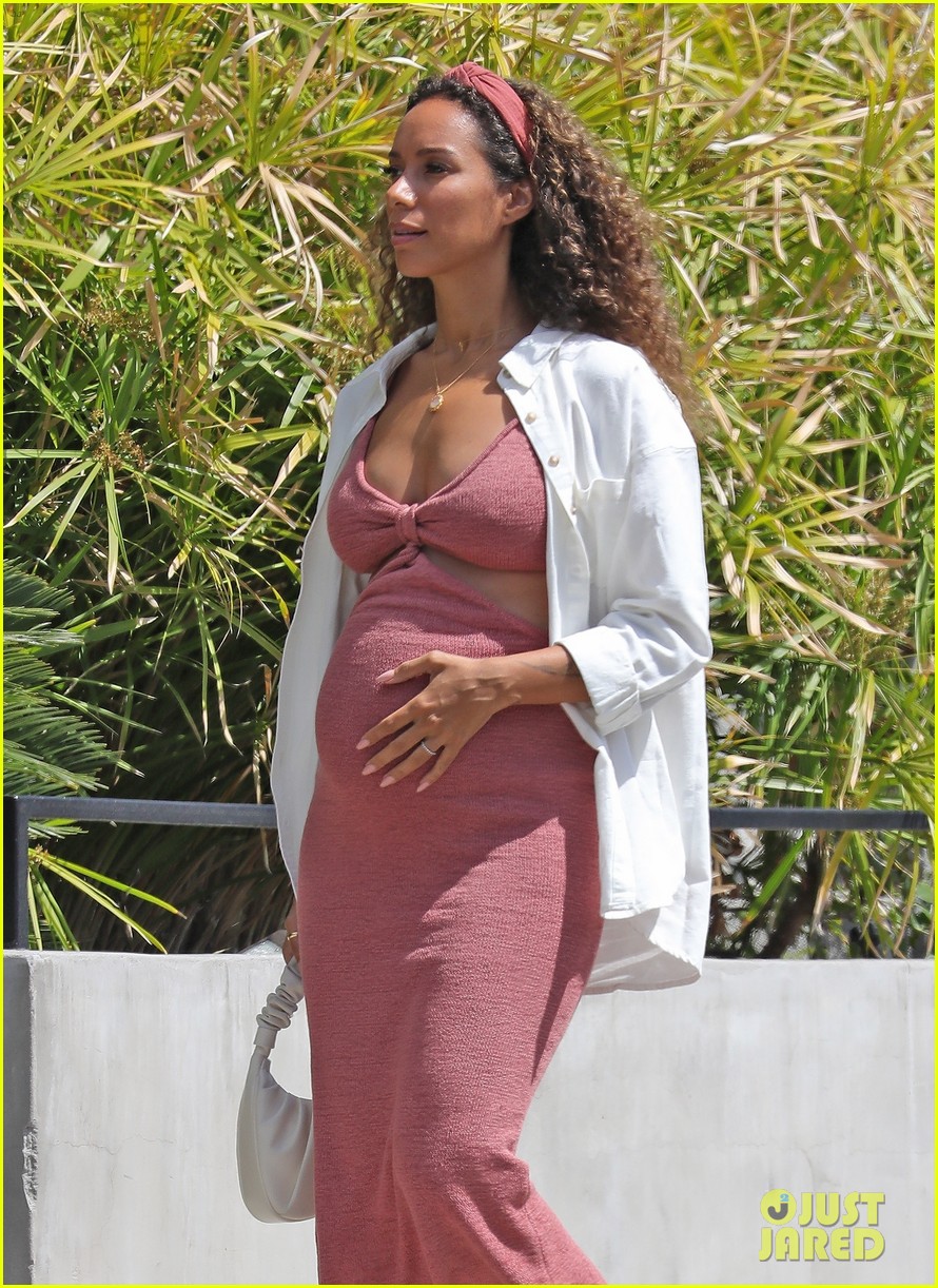 Leona Lewis Cradles Her Baby Bump While Running Errands in L.A.