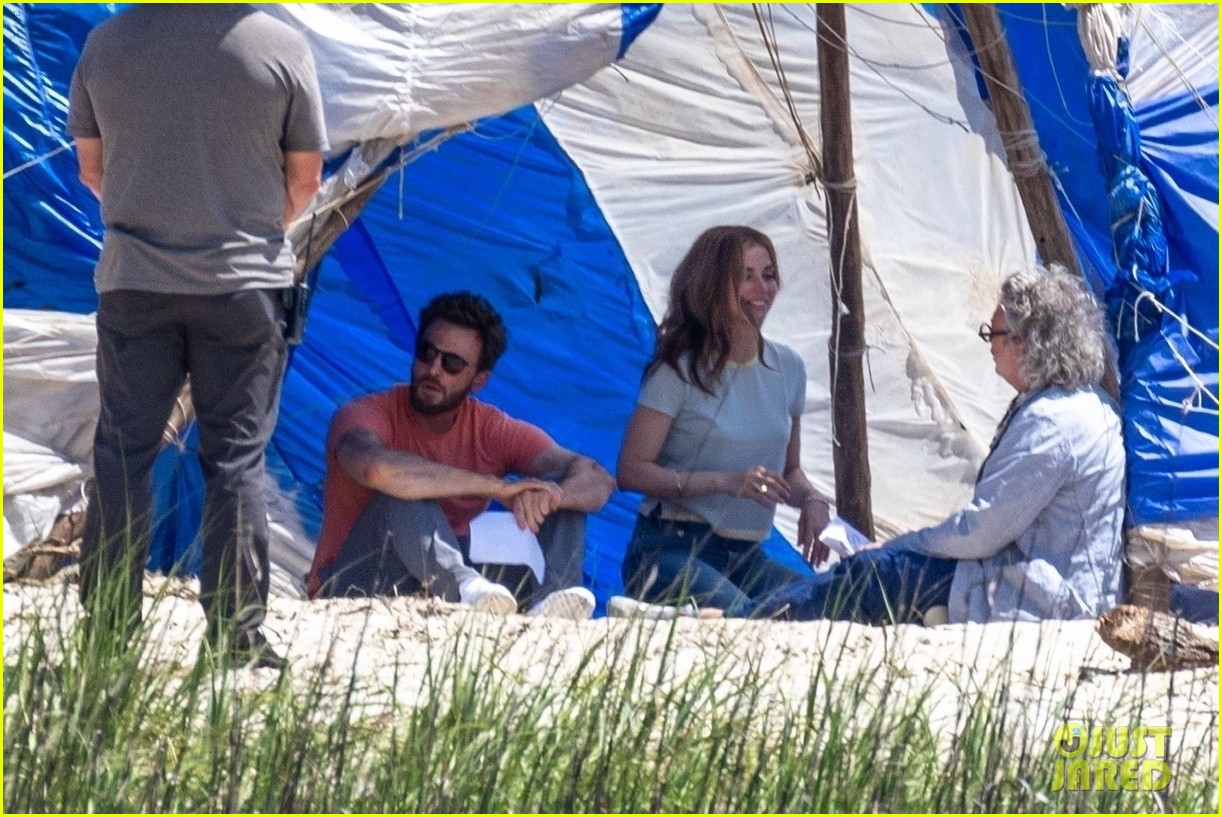 Chris Evans & Ana de Armas Run Through Lines Together On Set of New Movie 'Ghosted'