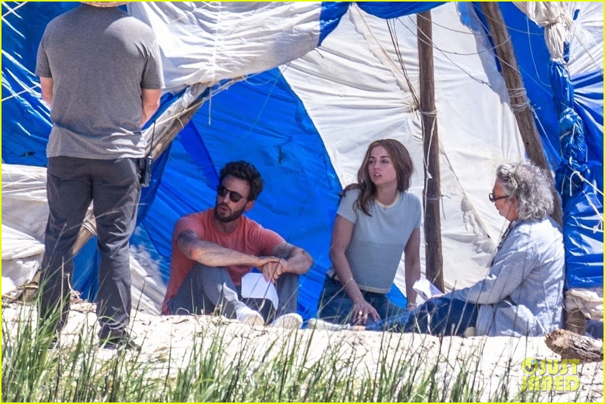 Chris Evans & Ana de Armas Run Through Lines Together On Set of New Movie 'Ghosted'