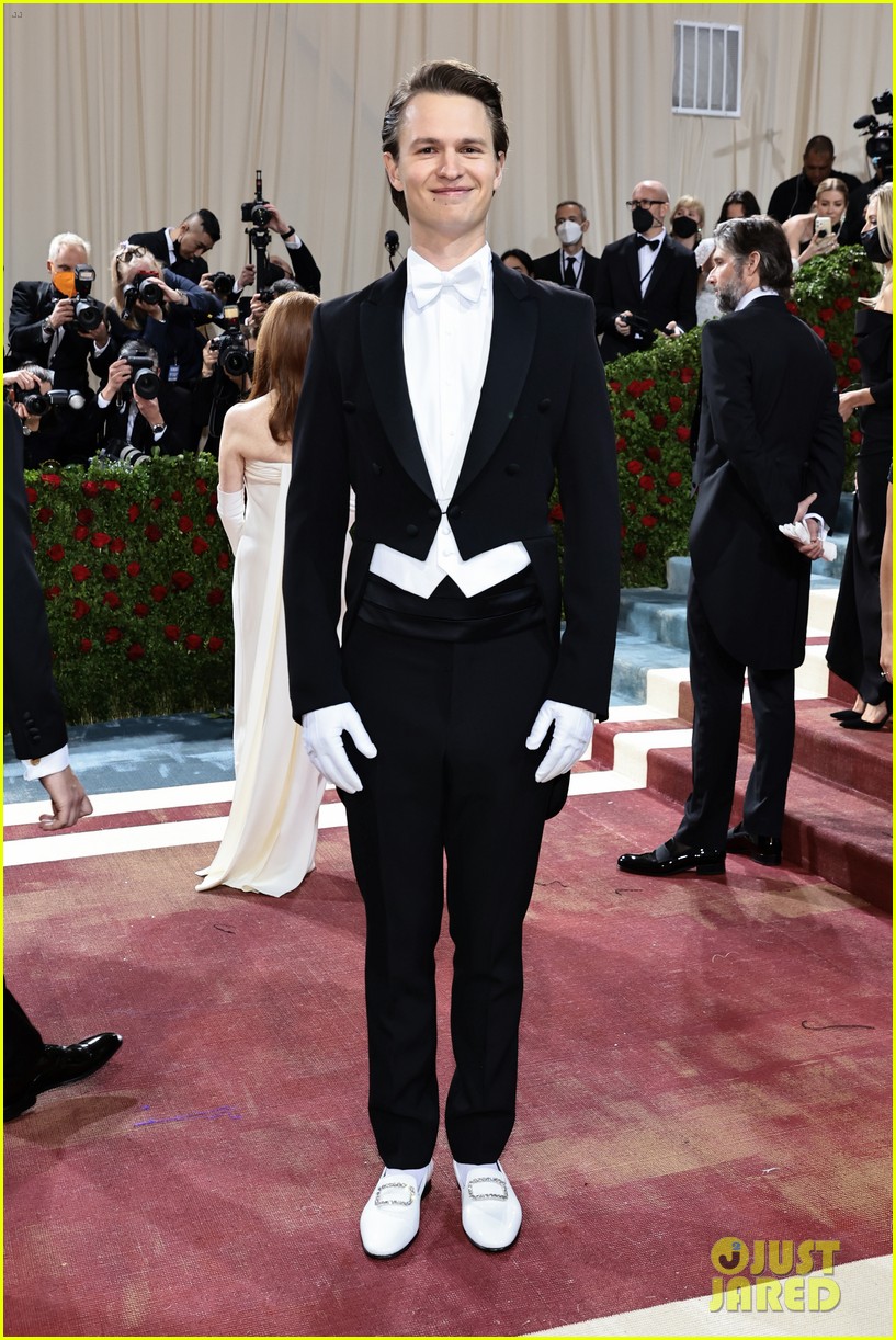 Ansel Elgort Strikes a Pose on the Met Gala 2022 Red Carpet