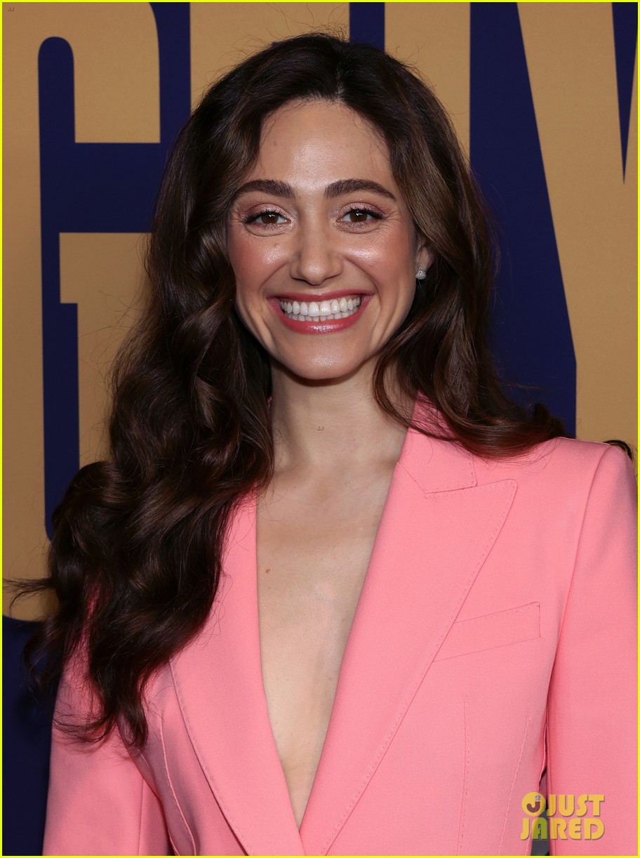 emmy rossum pink dress Emmy Rossum is So Happy to Be Home, Despite the Dirt Floor