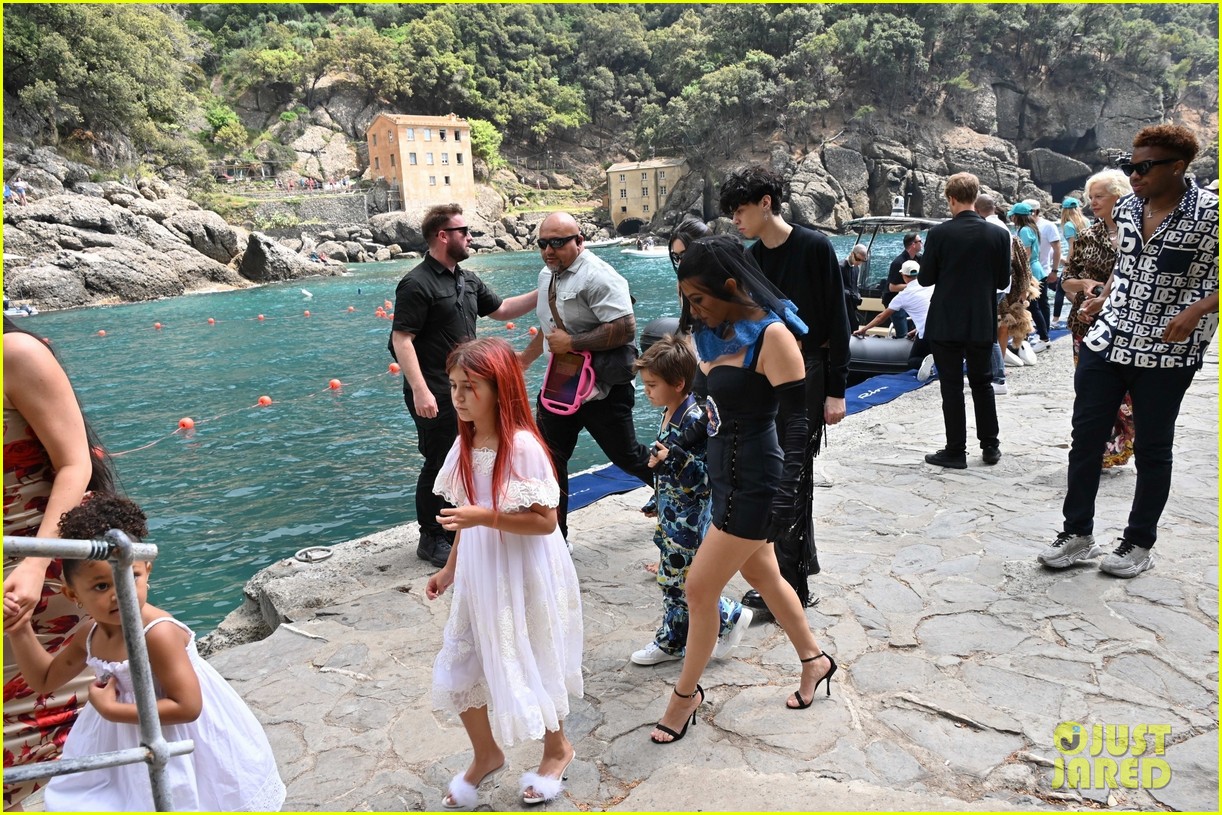 Kourtney Kardashian & Travis Barker Bring the Family On a Yacht Ride for Saturday Festivities During Italian Wedding Weekend (Photos)