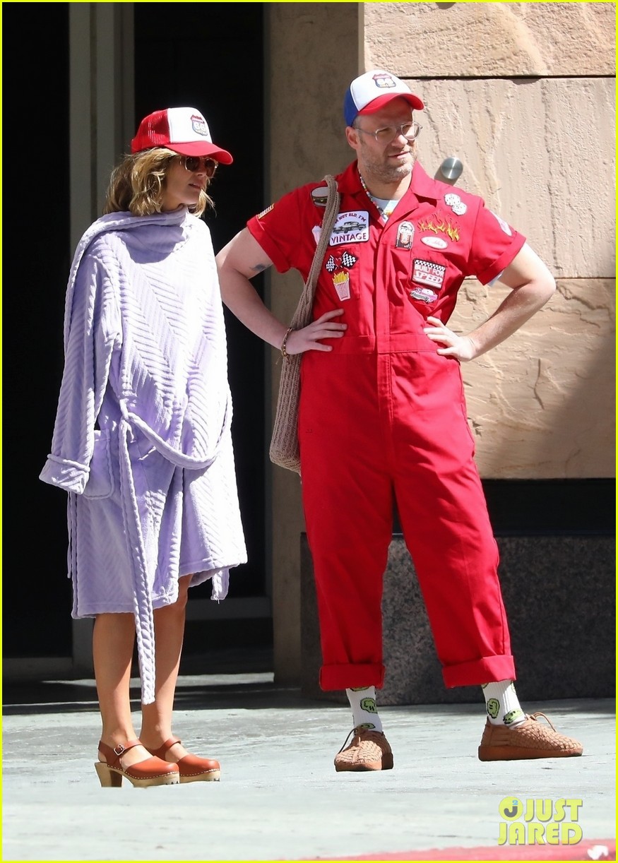 Seth Rogen & Rose Byrne Ride Electric Scooters on 'Platonic' Set