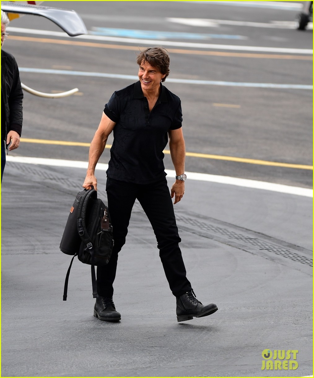 Tom Cruise Arrives Back in London While 'Top Gun 2' Is Possibly Returning to #1 at the Box Office!