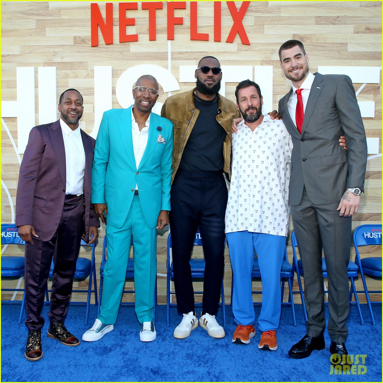 Adam Sandler & Queen Latifah Join All Their Co-Stars at 'Hustle' Premiere