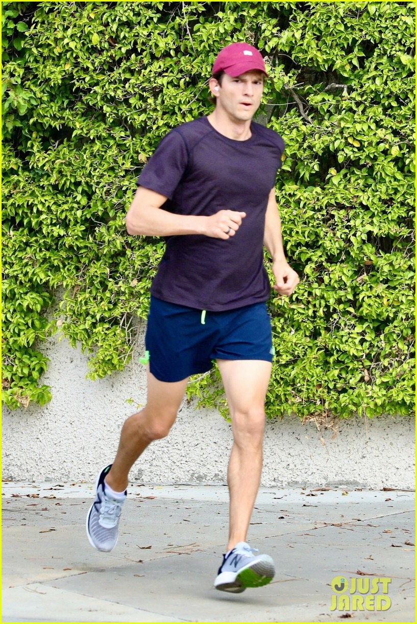 Ashton Kutcher Kicks Off His Morning with Jog Around Beverly Hills