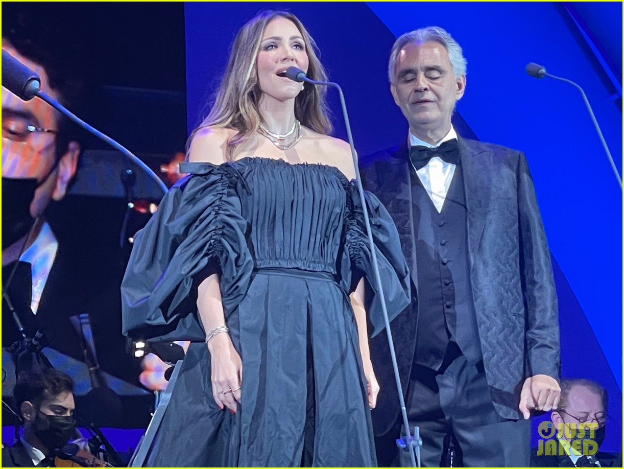 Katharine McPhee Performs Elvis Song with Andrea Bocelli at the Hollywood Bowl & Again at Private Event!