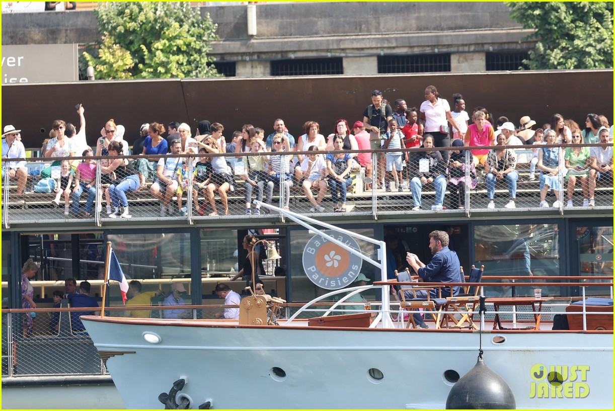 Ben Affleck Seen Napping During Boat Ride on the Seine with Jennifer Lopez & Their Kids