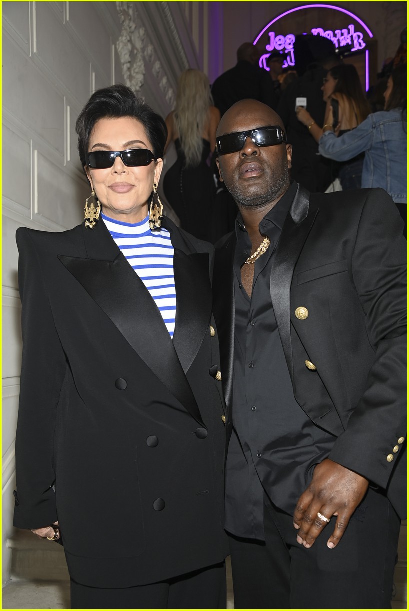 Kim Kardashian, North West, & Kris Jenner Sit Front Row at Jean-Paul Gaultier Show