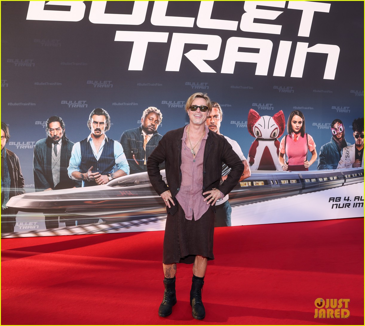 Brad Pitt Wears a Skirt for the Berlin Premiere of 'Bullet Train'