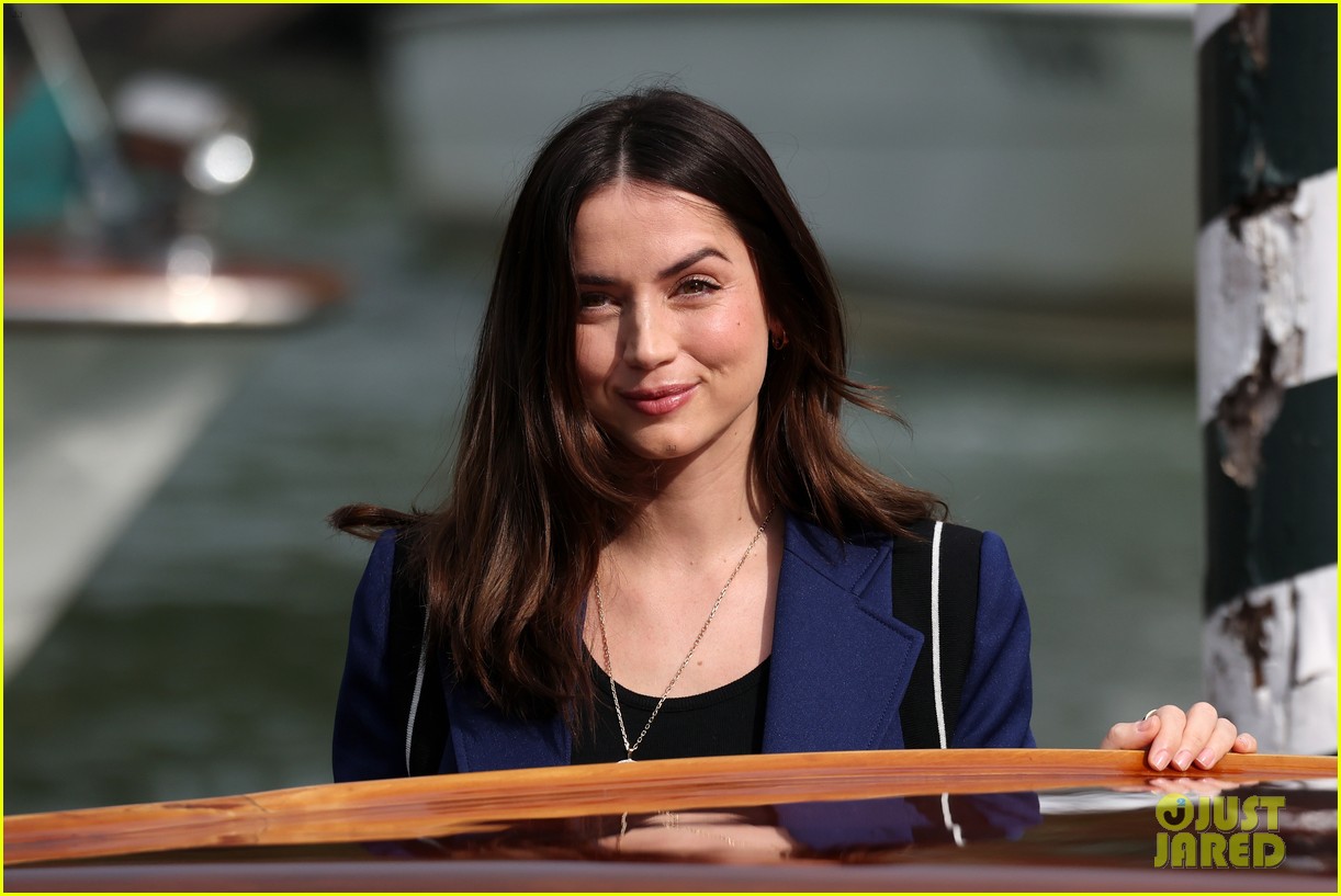 'Blonde' Co-Stars Ana de Armas & Adrien Brody Greet Fans As They Arrive at Venice Film Festival 2022