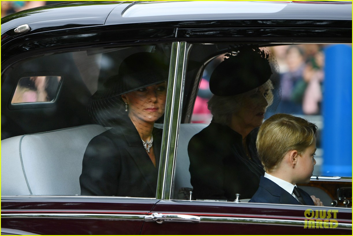 Prince George & Princess Charlotte Join Procession at Queen Elizabeth's Funeral Alongside Prince William & Kate Middleton