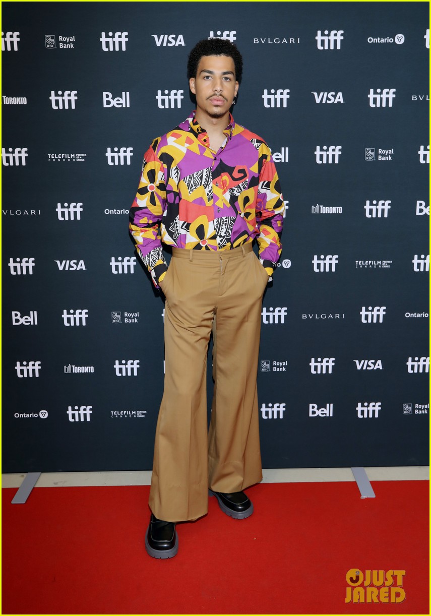 Lukas Gage Dons Bold Blue at TIFF's 'How to Blow Up a Pipeline' Premiere