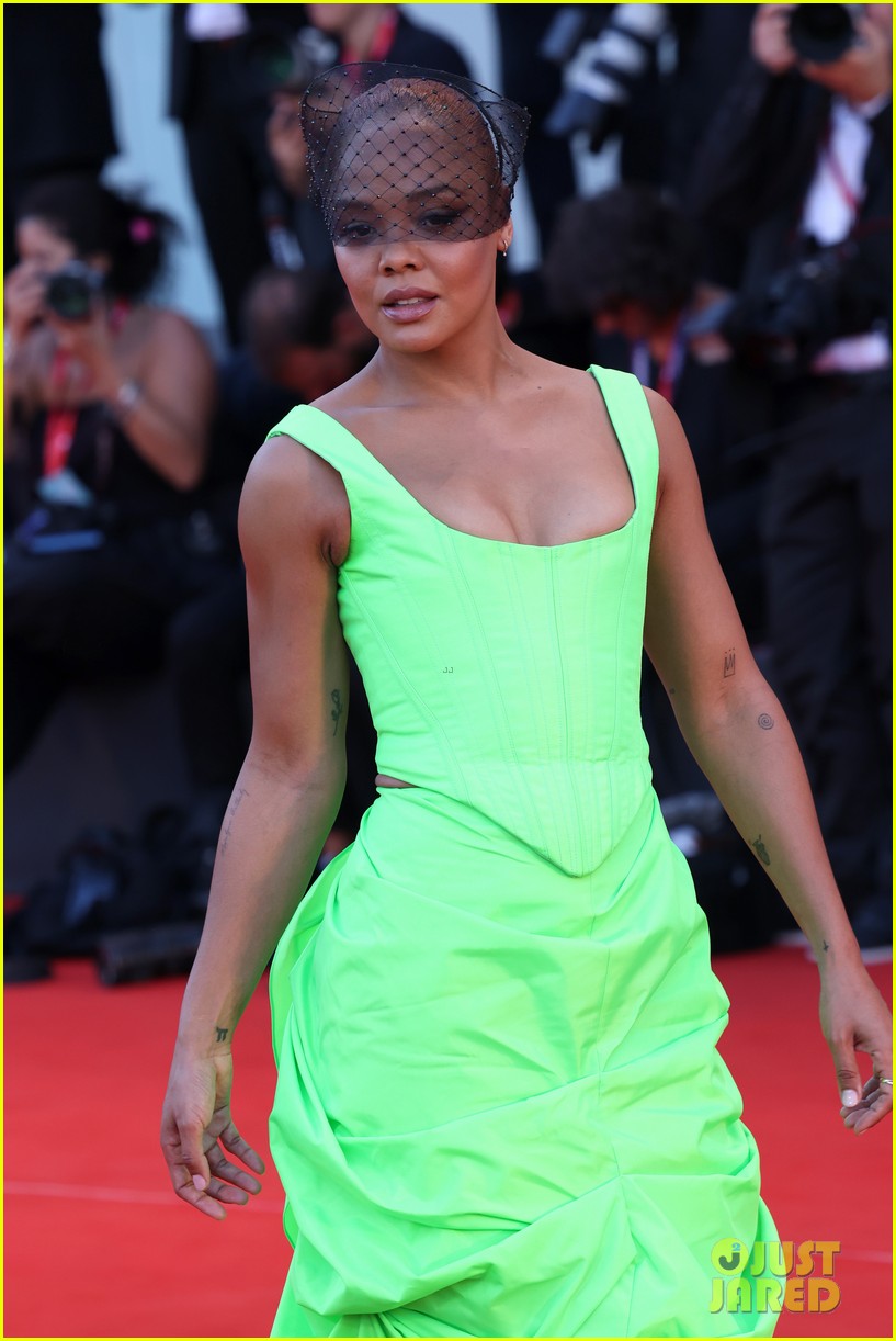Tessa Thompson Wows in Neon Green at Venice Premiere After Photo Call with Fellow Jury Members | Just Jared