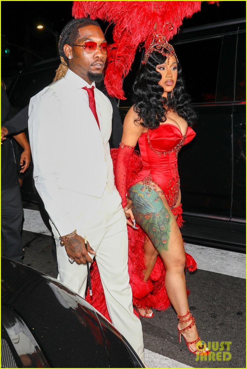 Cardi B Celebrates Her Birthday With Star-Studded Party & Vampy Red Look