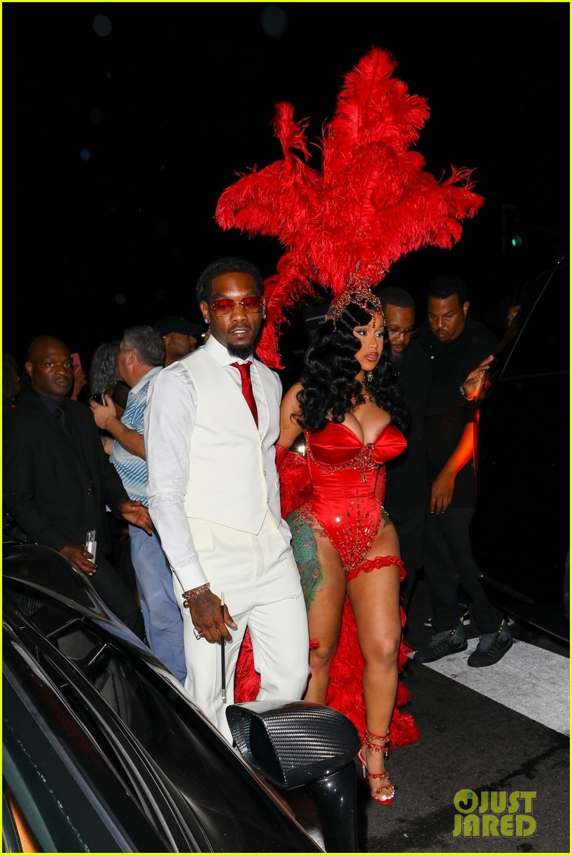 Cardi B Celebrates Her Birthday With Star-Studded Party & Vampy Red Look