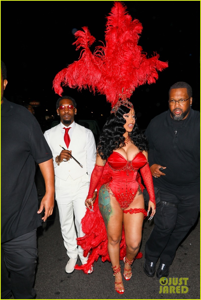 Cardi B Celebrates Her Birthday With Star-Studded Party & Vampy Red Look