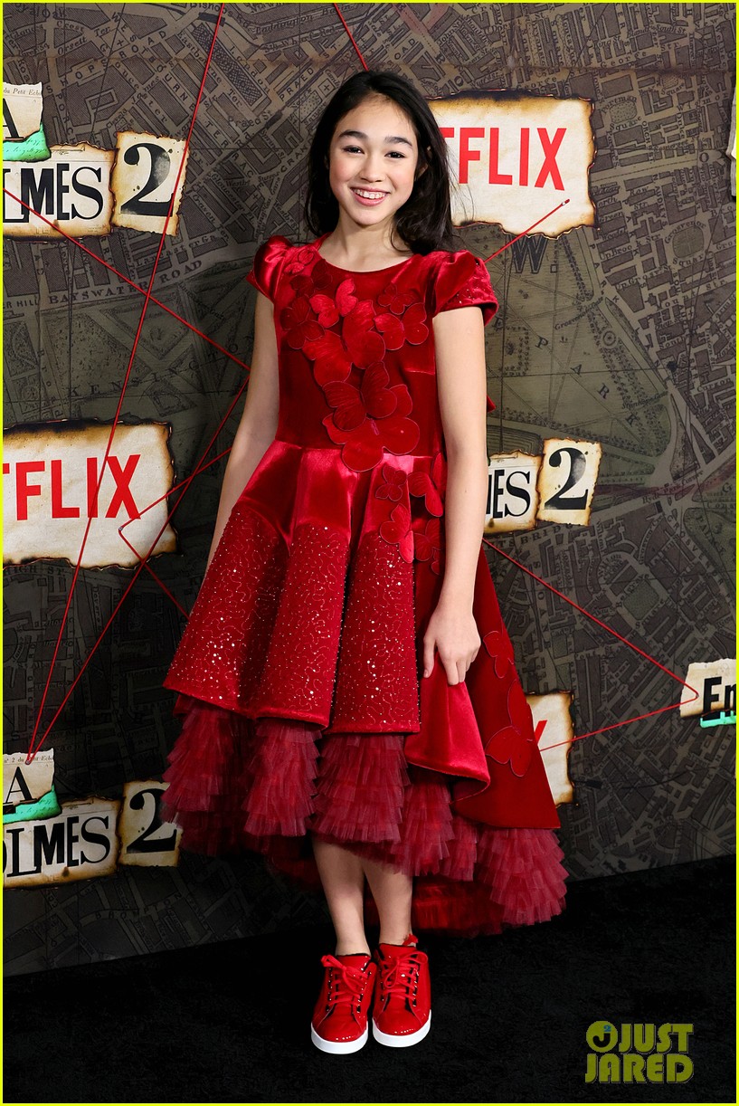 millie bobby brown enola holmes red dress Gets Boyfriend Jake Bongiovi's Support at 'Enola 2' NYC Premiere! | Just Jared Knee Length,Short Mini Bridesmaid 2026.1.17 Red carpet Red dress from the Size:5-6 YRS