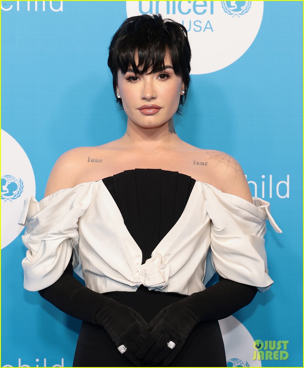 Demi Lovato Slays in Black & White Ahead of UNICEF Gala 2022 Performance