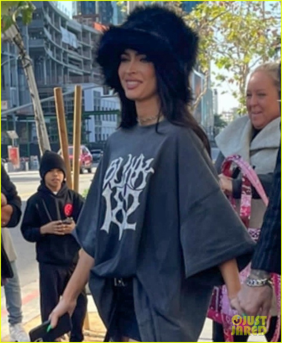 megan fox black mesh dress Megan Fox Does Mermaidcore in a See-Through Netted Black Dress