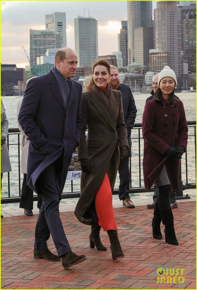 Kate Middleton Receives Flowers From Child Dressed As King's Guard While In Boston With Prince William