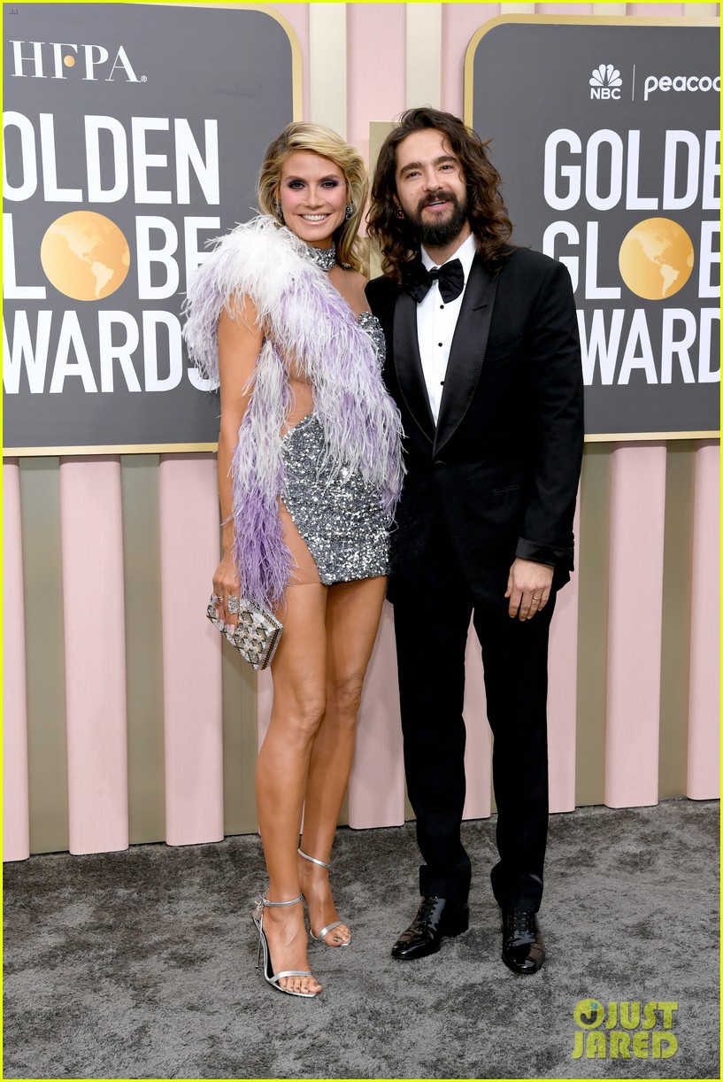Heidi Klum & Husband Tom Kaulitz Pair Up on Golden Globes 2023 Red Carpet