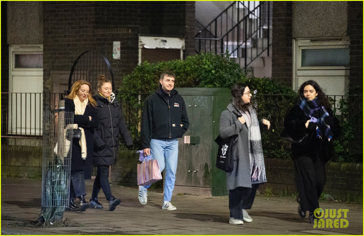 Paul Mescal Celebrates His First Oscar Nomination With Friends In London