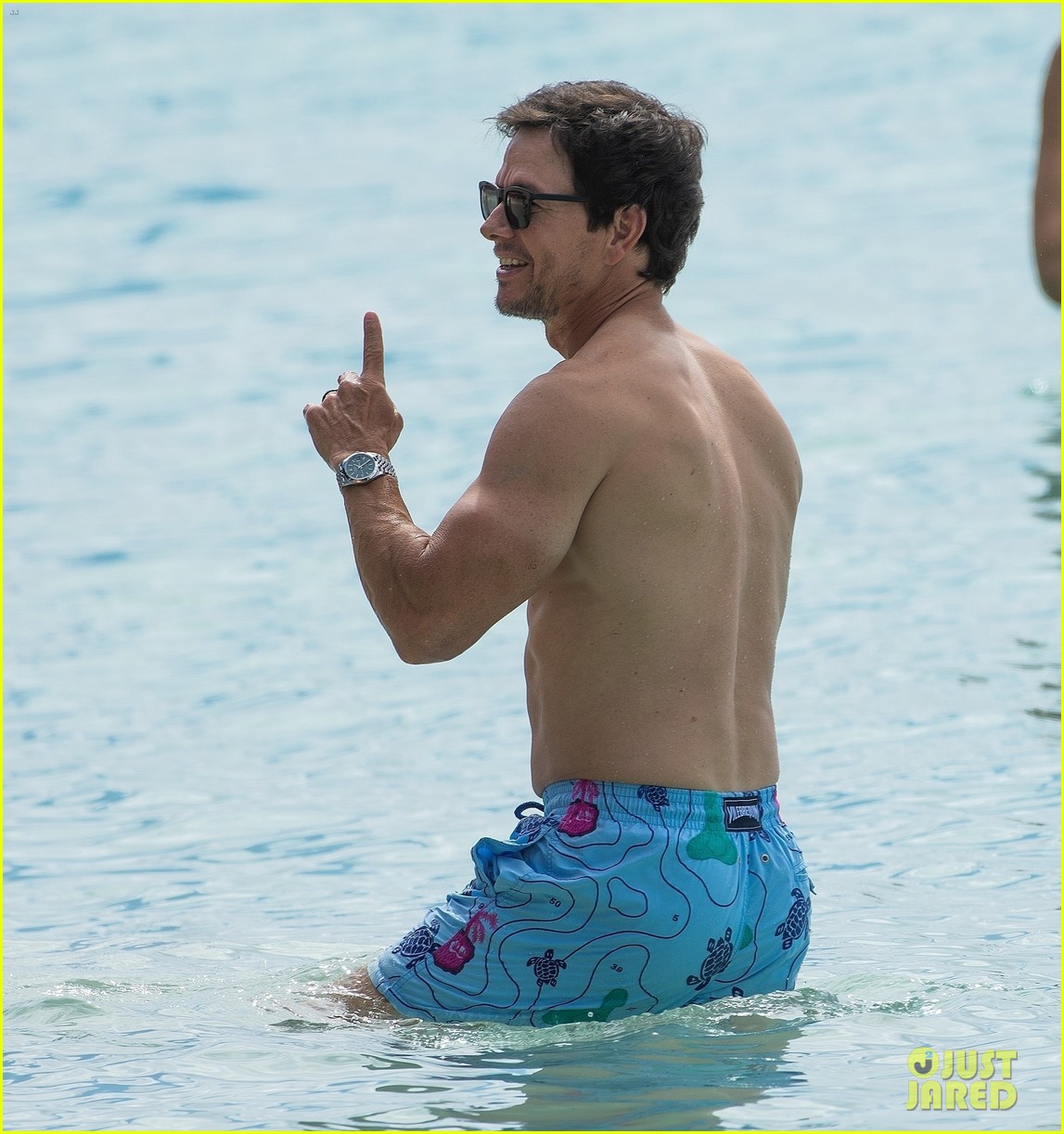 Mark Wahlberg Soaks Up the Sun During Another Day at the Beach in Barbados