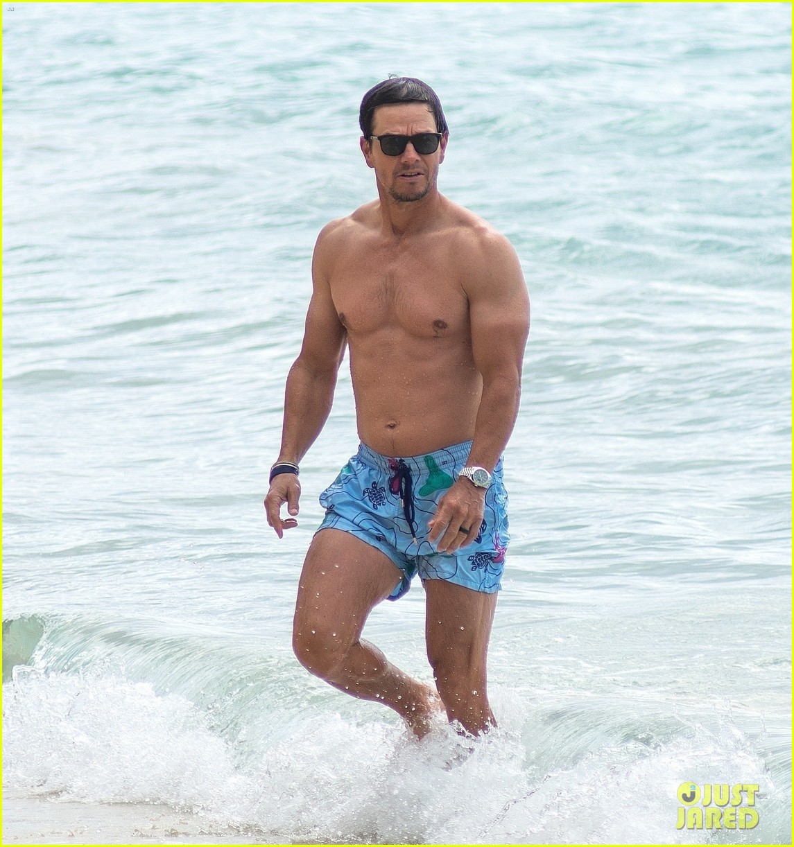 Mark Wahlberg Soaks Up the Sun During Another Day at the Beach in Barbados