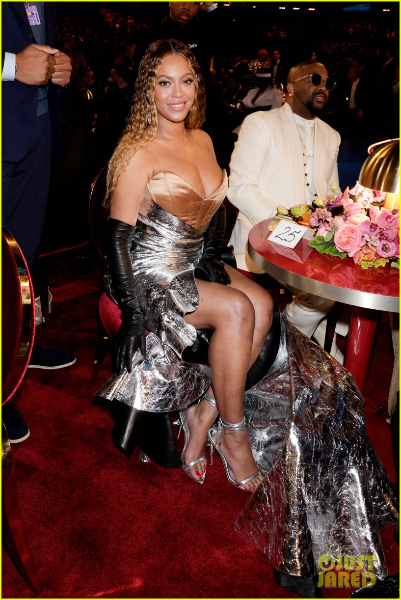 Beyonce Finally Arrives at Grammys 2023 - See Her Dress! (Photos & Video)