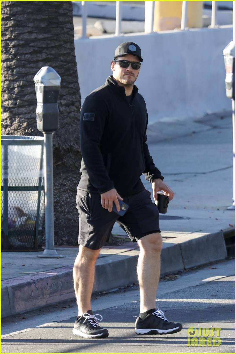 Chris Pratt Enjoys a Post-Workout Coffee After His Wife Defended Him from Critics Earlier this Week