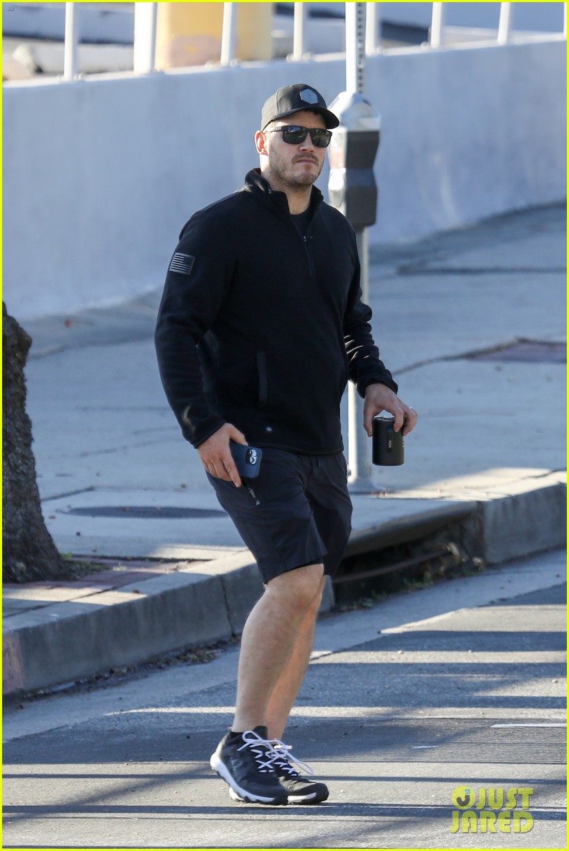 Chris Pratt Enjoys a Post-Workout Coffee After His Wife Defended Him from Critics Earlier this Week