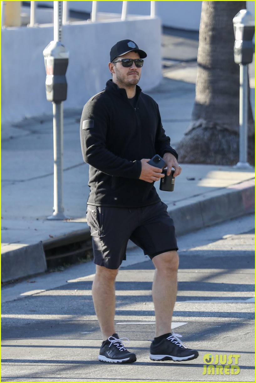 Chris Pratt Enjoys a Post-Workout Coffee After His Wife Defended Him from Critics Earlier this Week