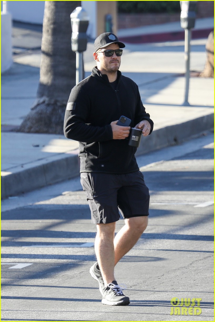 Chris Pratt Enjoys a Post-Workout Coffee After His Wife Defended Him from Critics Earlier this Week