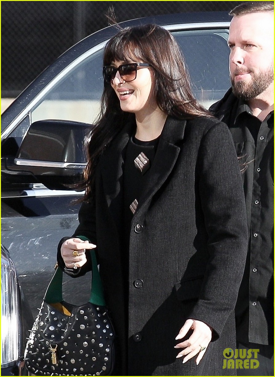 Dakota Johnson Arrives at Harvard Business School to Give Keynote Speech