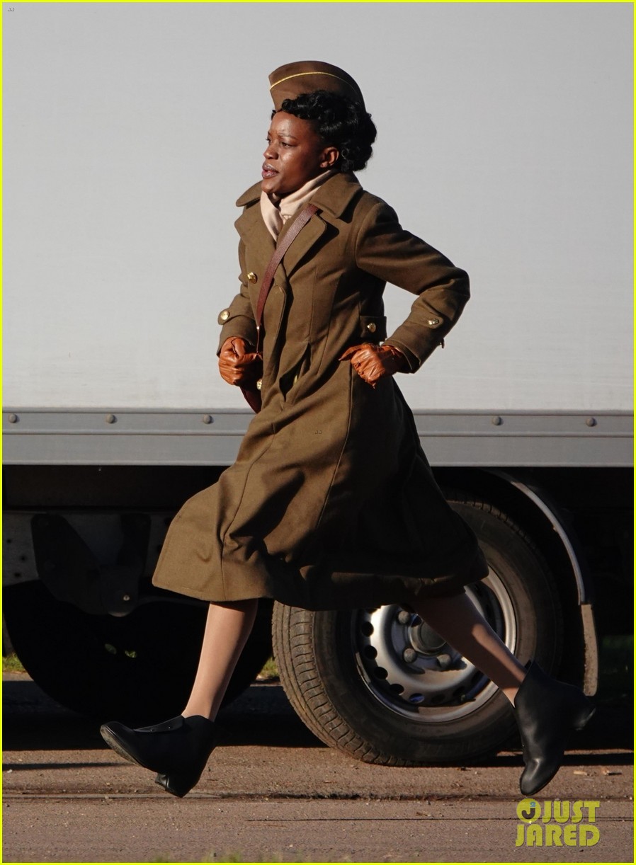 Kerry Washington Spotted in Army Green Uniform For 'Six Triple Eight' Filming