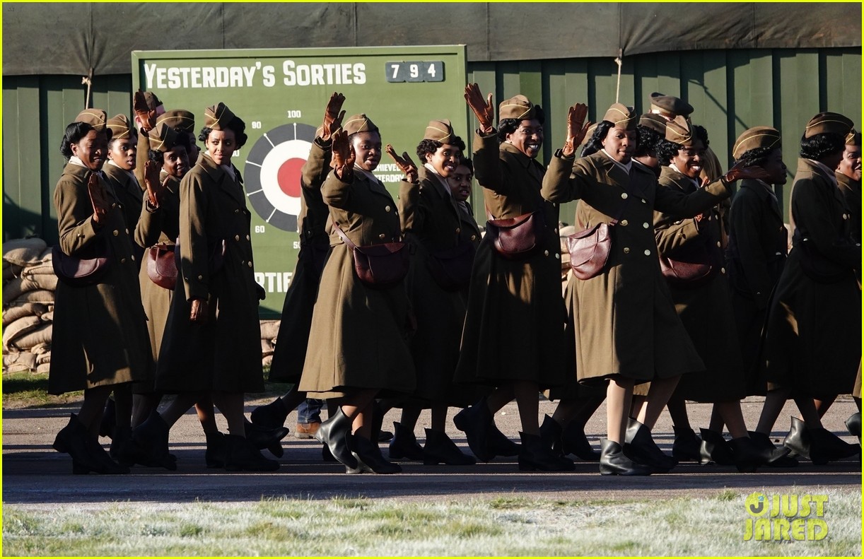Kerry Washington Spotted in Army Green Uniform For 'Six Triple Eight' Filming
