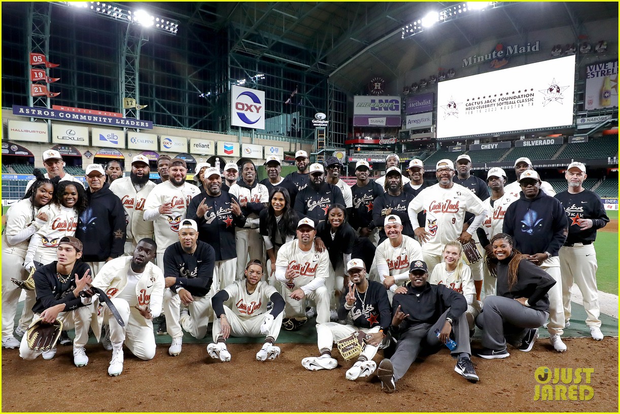Travis Scott Scores A Run At The Cactus Jack Foundation HBCU Celebrity Softball Classic 2023