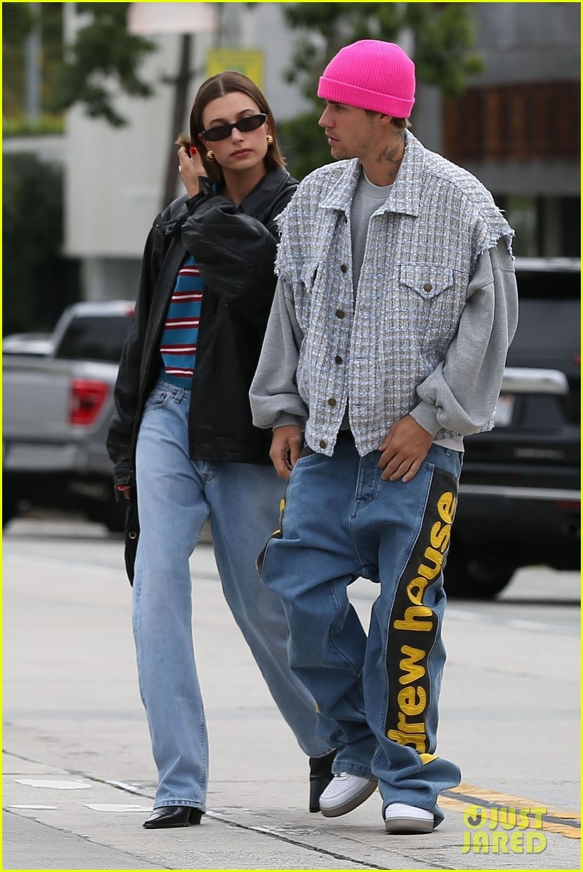 Justin & Hailey Bieber Go Out For Low-Key Outing Following Attending An Oscar Party Together