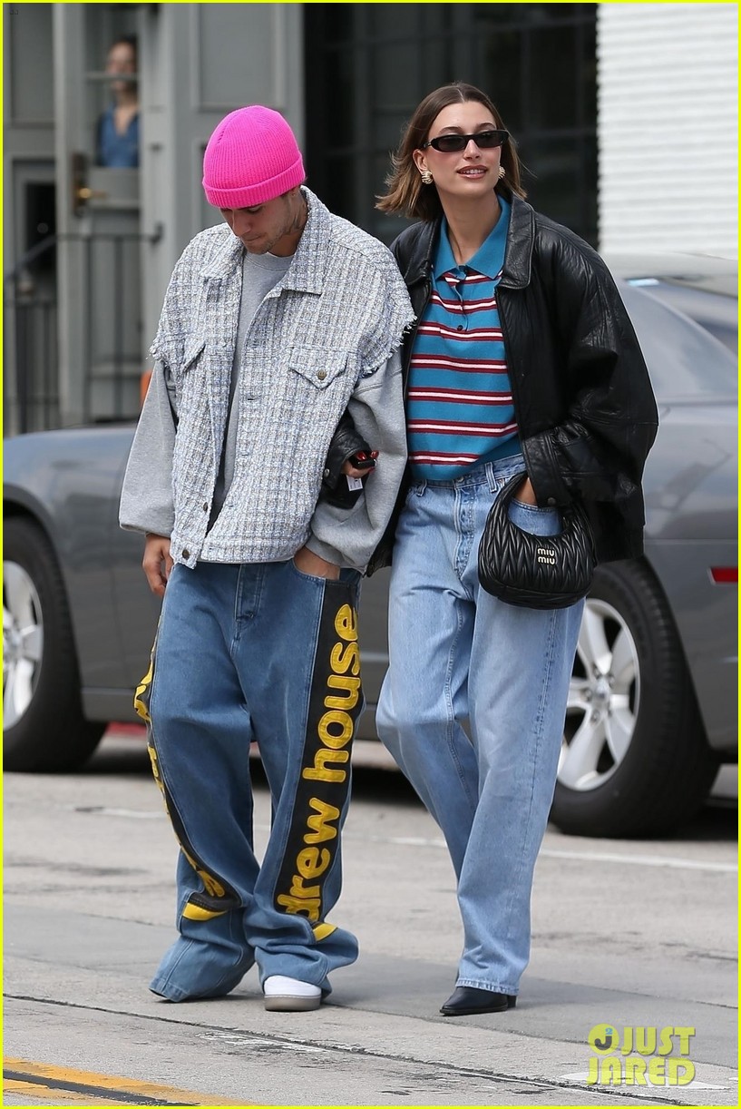 Justin & Hailey Bieber Go Out For Low-Key Outing Following Attending An Oscar Party Together