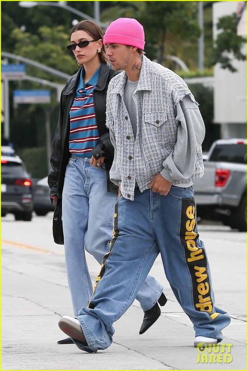 Justin & Hailey Bieber Go Out For Low-Key Outing Following Attending An Oscar Party Together