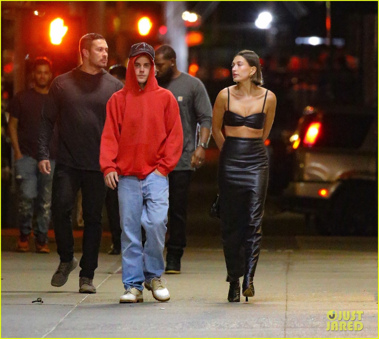 Justin Bieber Goes Shirtless for Walk in NYC with Wife Hailey