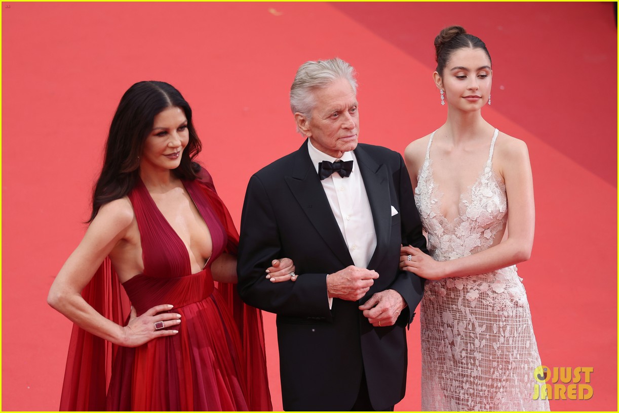 Carys Zeta Douglas Makes Glamorous Arrival at Cannes 2023 Opening Ceremony with Parents Michael Douglas & Catherine Zeta-Jones
