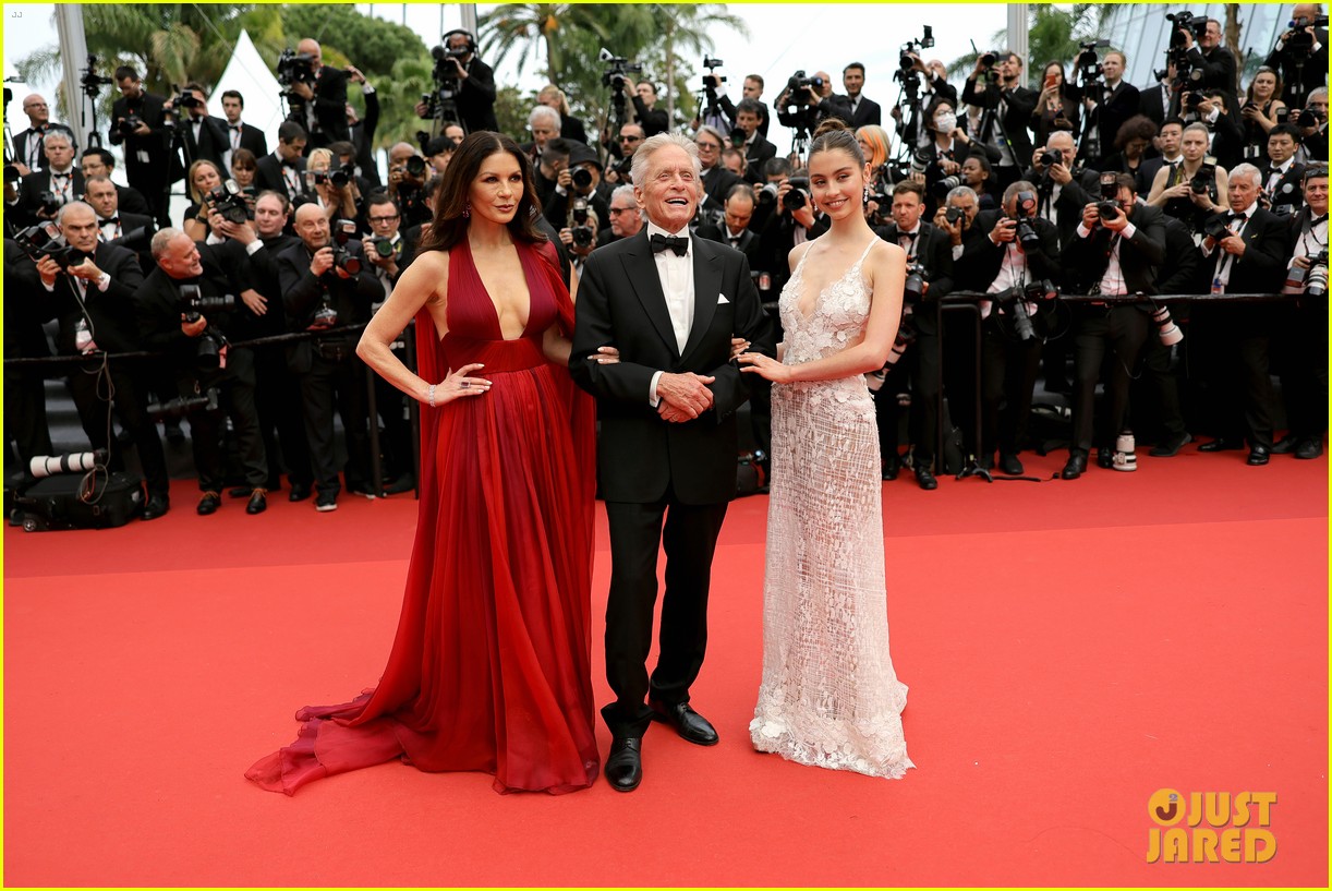 Carys Zeta Douglas Makes Glamorous Arrival at Cannes 2023 Opening Ceremony with Parents Michael Douglas & Catherine Zeta-Jones