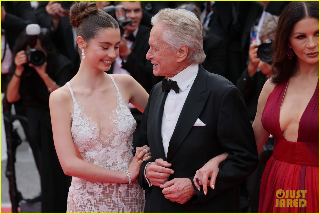 Carys Zeta Douglas Makes Glamorous Arrival at Cannes 2023 Opening Ceremony with Parents Michael Douglas & Catherine Zeta-Jones