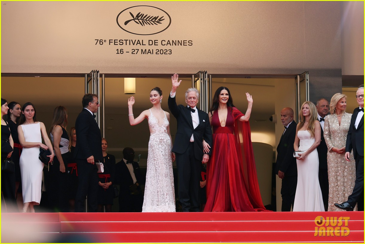 Carys Zeta Douglas Makes Glamorous Arrival at Cannes 2023 Opening Ceremony with Parents Michael Douglas & Catherine Zeta-Jones