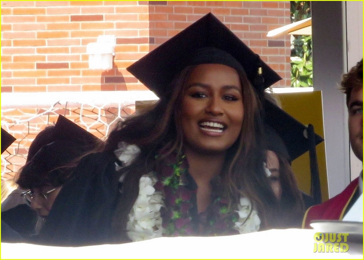 Sasha Obama Graduates from USC with Her Parents & Sister in the Audience (Photos)