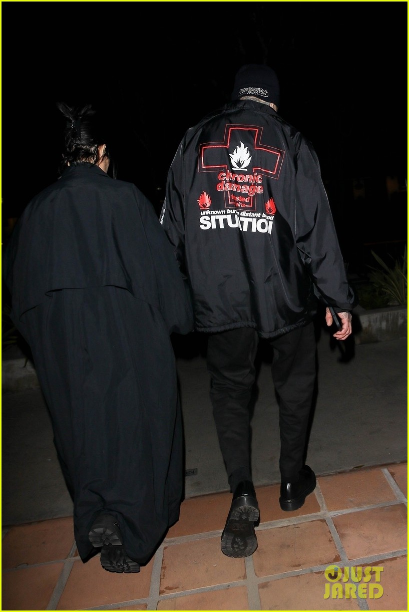 Kourtney Kardashian & Travis Barker Hold Hands Leaving Dinner Date in Malibu