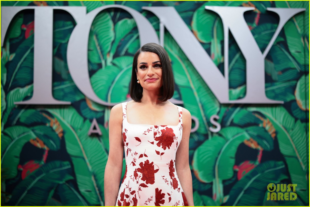 Lea Michele Stuns in Floral Dress on Tony Awards 2023 Red Carpet Ahead of 'Funny Girl' Performance | Just Jared