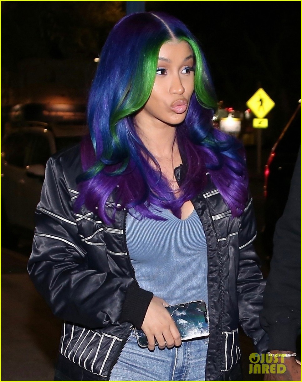 Cardi B Shows Off Colorful Hair While Celebrating Release of New Collab 'Jealousy' with Husband Offset